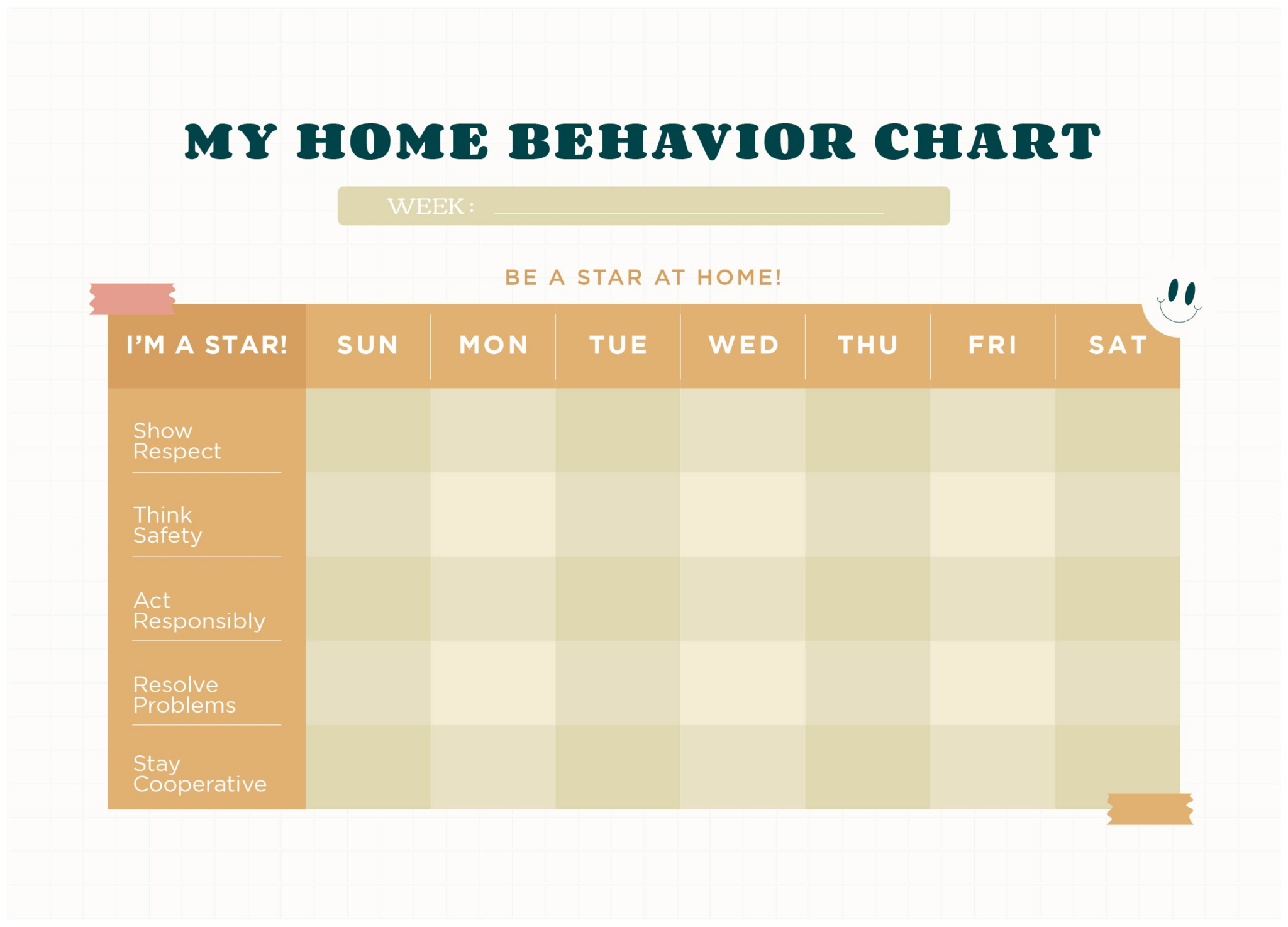 Printable Behavior Chart Ideas For Home PrintableBehaviorChart com Printable Behavior Chart Ideas For Home PrintableBehaviorChart com
