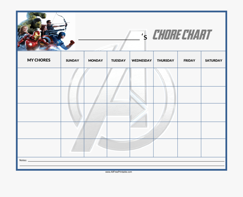 Avengers Reward Chart Printable Transparent Cartoon Free Cliparts 
