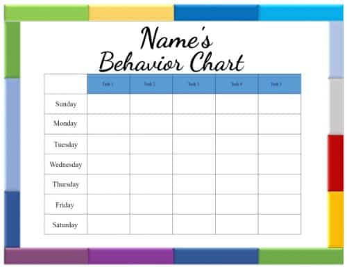 Behavior Chart Ideas For 4 Year Olds Chart Walls