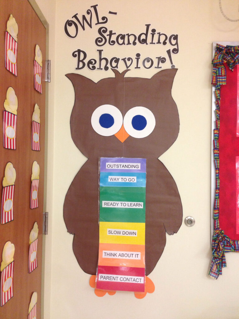 Behavior Chart OWL standing Behavior Owl Theme Classroom Classroom 