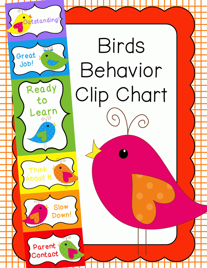 Behavior Clip Chart Behavior Management BIRDS Boho Birds 
