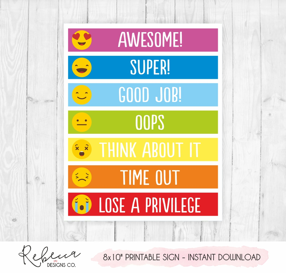 Behavior Color Chart For Kids Learn How To Use Three Different 
