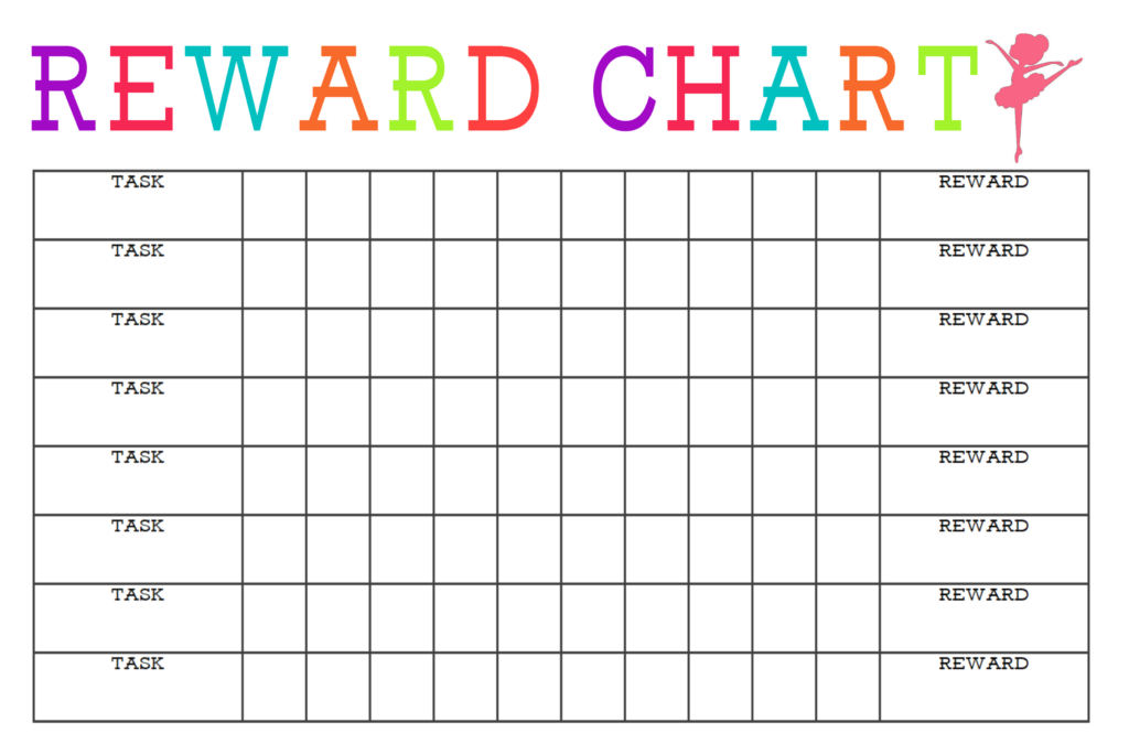 Behavior Reward Chart Girl Educative Printable