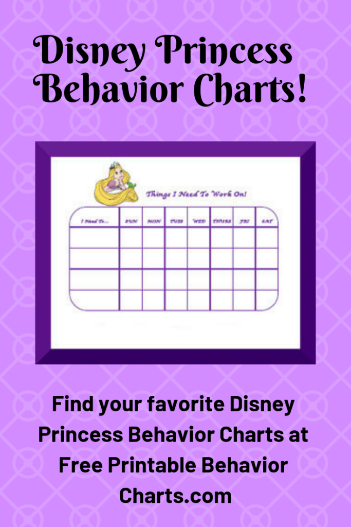 Disney Princess Behavior Charts Behaviour Chart Free Printable 