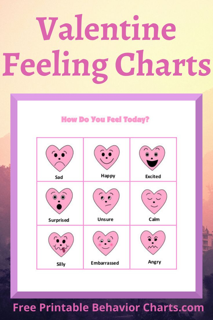 Feeling Charts For Valentine s Day Emotion Chart Feelings Chart