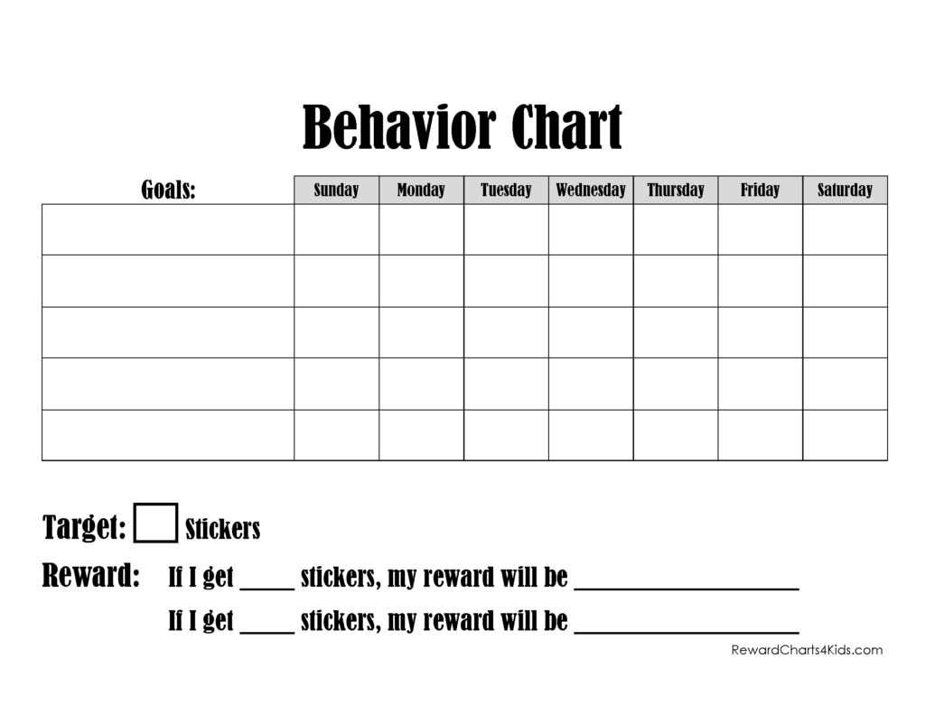 Free Printable Behavior Charts Customize Online Hundreds Of Charts