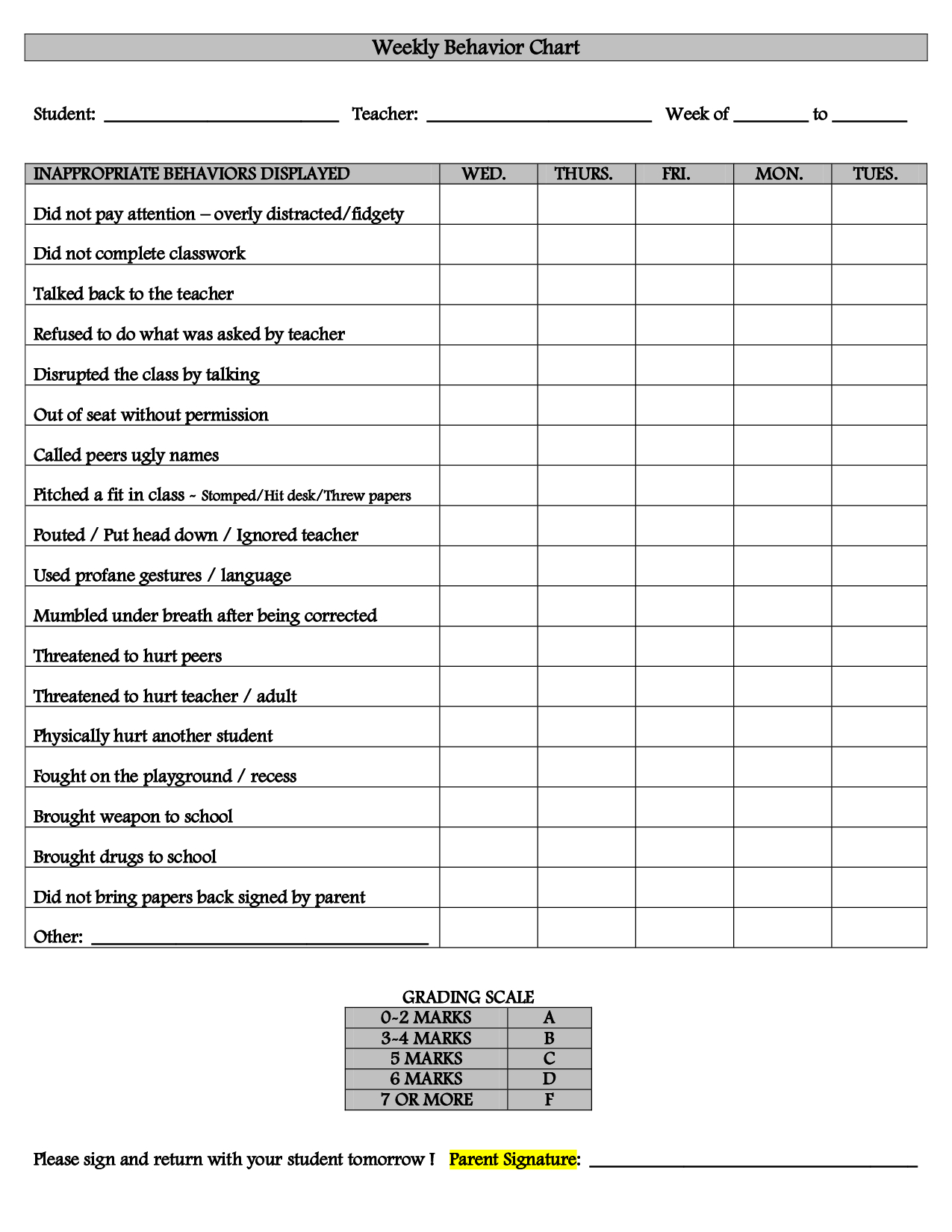 elementary-behavior-chart-printable-printablebehaviorchart