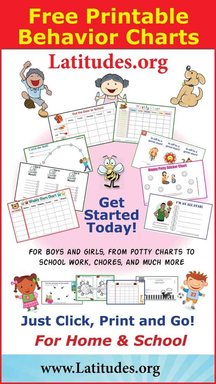 FREE Printable Behavior Charts For Home And School ACN Latitudes