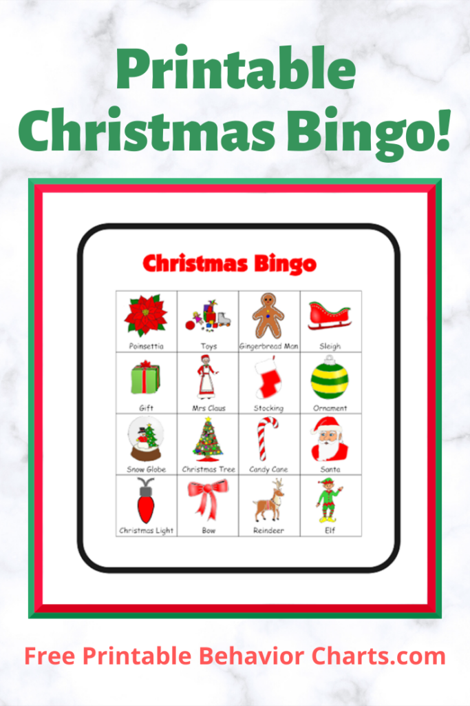 Free Printable Christmas Bingo Free Printable Behavior Chart Free 
