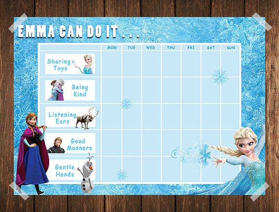 Frozen Toddler Reward Chart Behaviour Chart Chore Chart Instand 