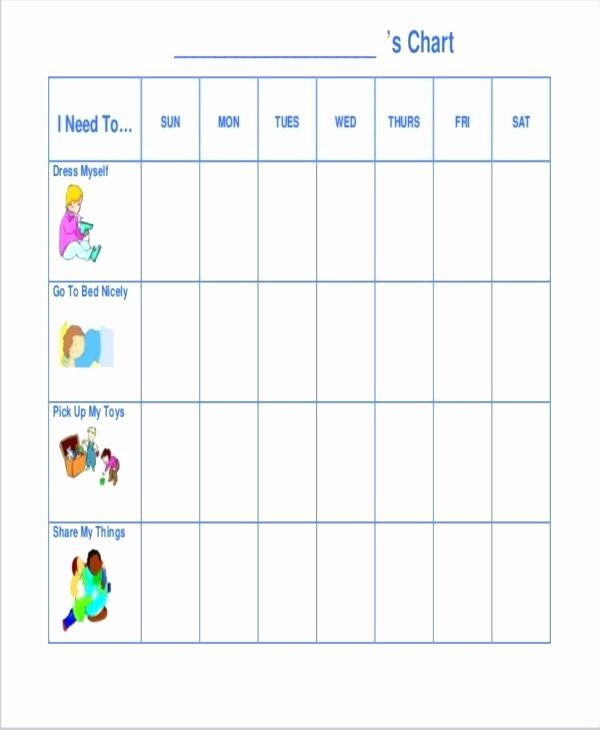 Good Behavior Chart Template New Printable Good Behavior Charts Toddler 