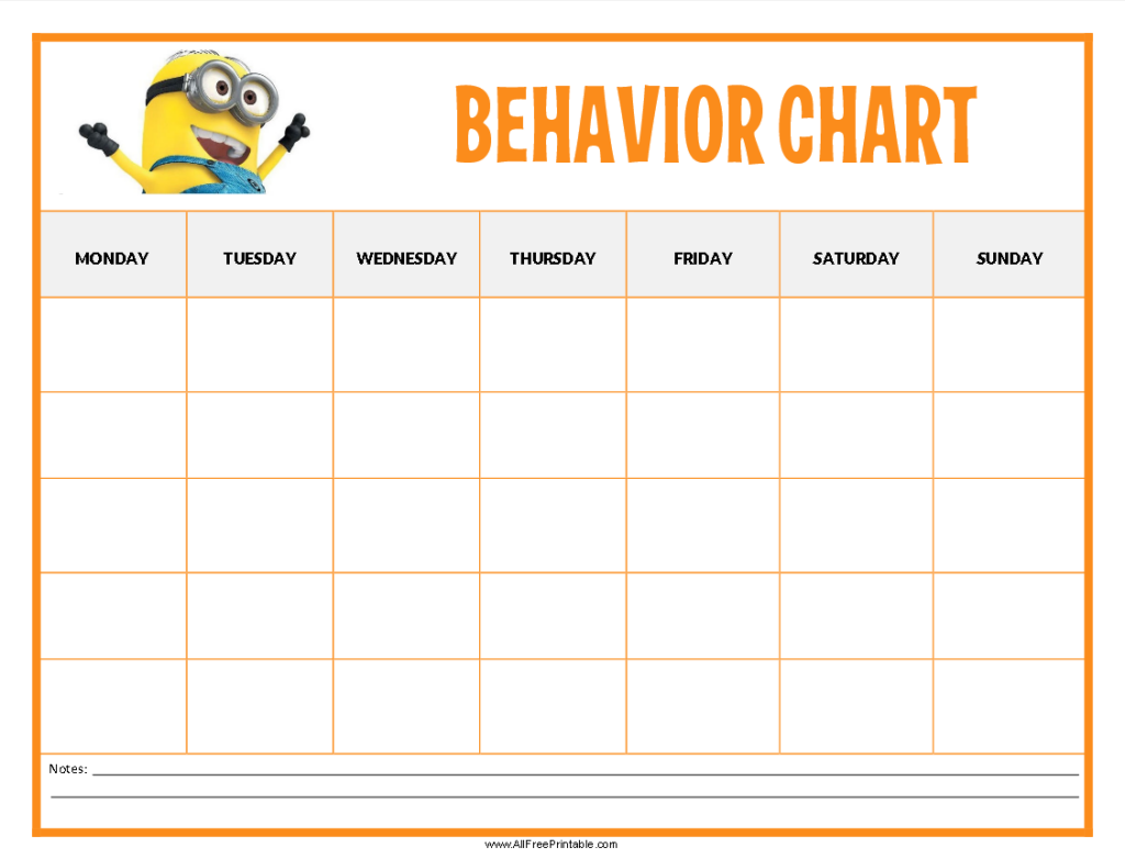 Http allfreeprintable minions behavior chart Free Printable 