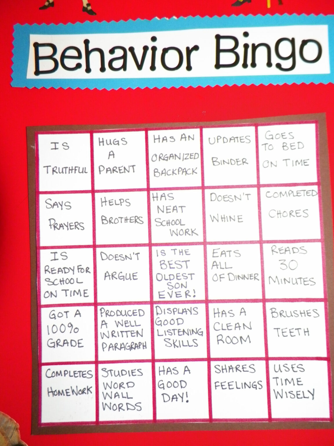 Printable Behavior Chart For 8 Year Old PrintableBehaviorChart Printable Behavior Chart For 8 Year Old PrintableBehaviorChart