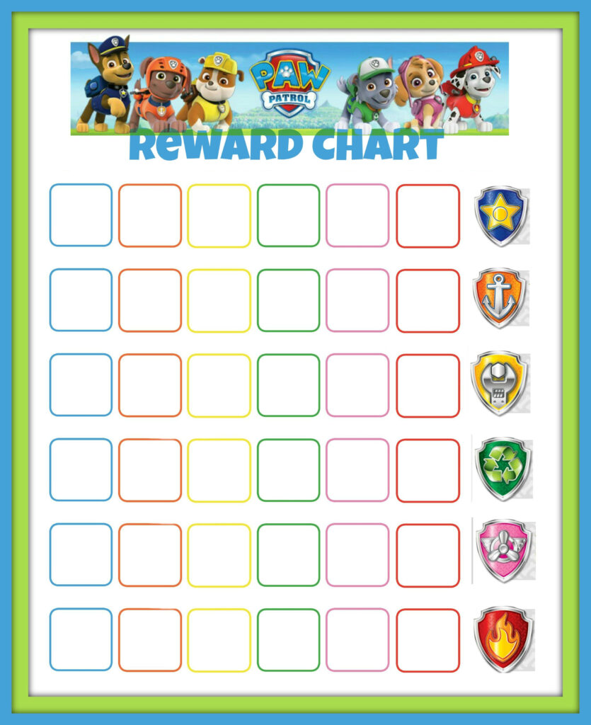 Paw Patrol Reward Chart Might Try To Get Jack To Sleep On His Own 
