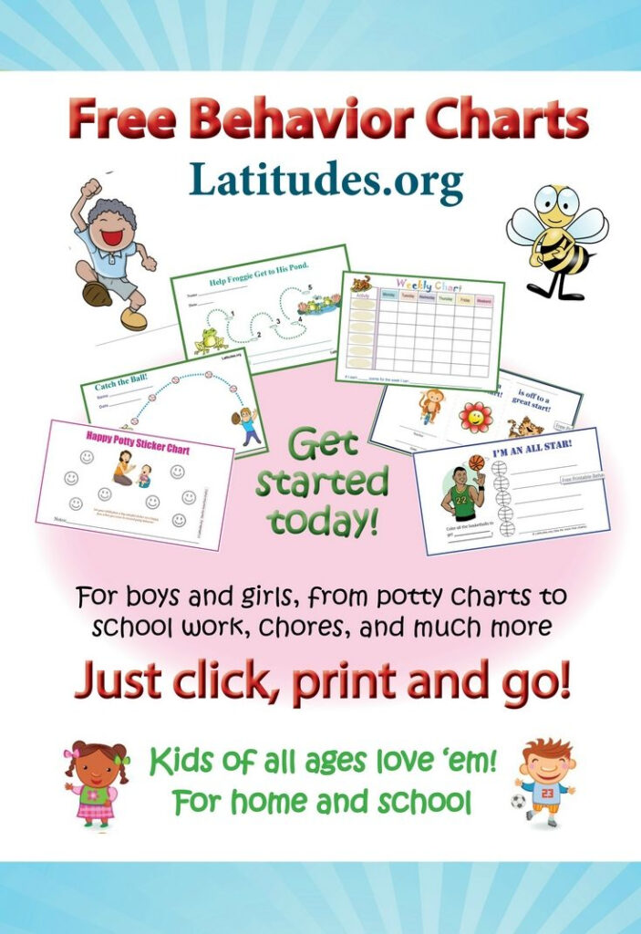 Printable Behavior Charts For Home School ACN Latitudes Behaviour 