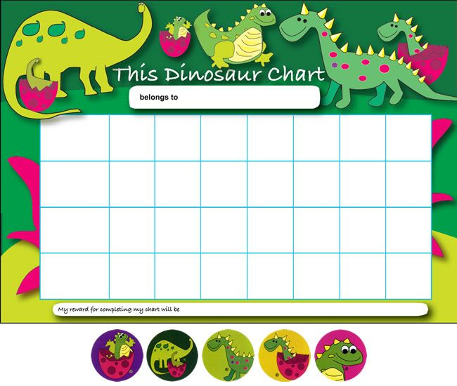 Printable Dinosaur Behavior Charts Viewing Home Reward Charts 