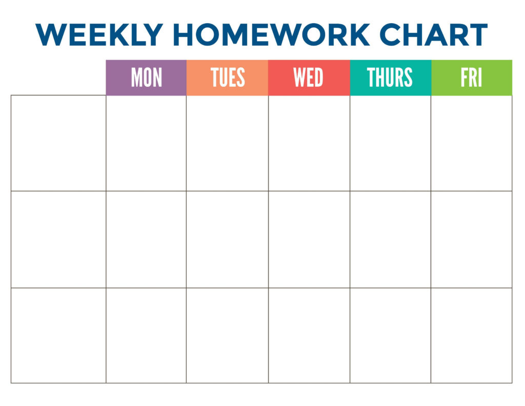 Printable Homework Chart Homework Chart Printable Chart Sticker Chart