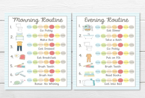PRINTABLES WEEKLY 7 Day Young Child Toddler Boys Chore