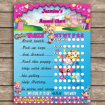 Shopkins Reward Chore Behaviour Chart DIY By PoppyPartyPrint